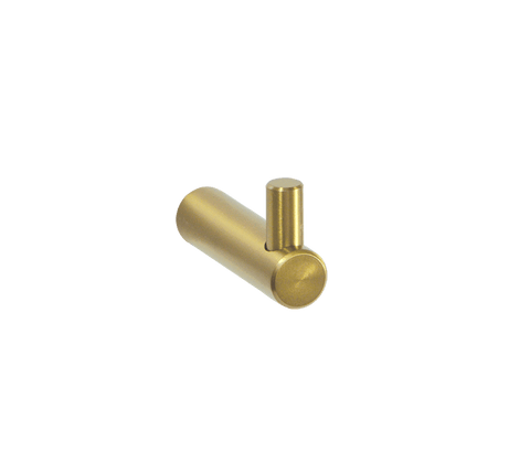 Blutide Single Robe Hook – Brushed Brass | Sage Accessories
