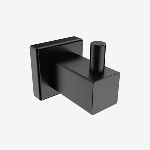 Bathroom Butler Matt Black Robe Hook Single