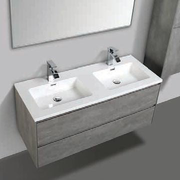 Clear Cube Enzo Concrete cabinet 1200mm Double draws and Basin