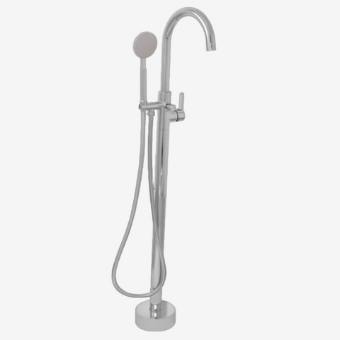 BluTide Darling Freestanding Bath Mixer + Hand Shower Chrome