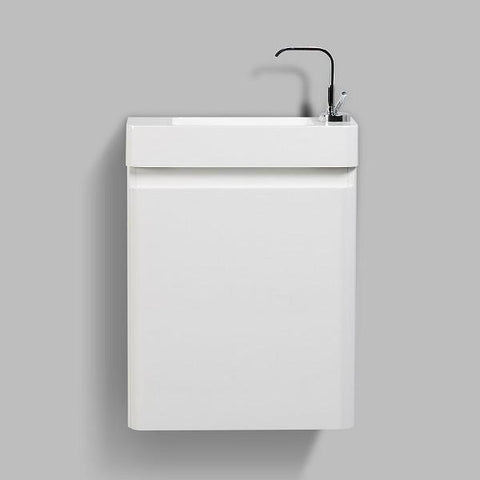 Clear Cube Milan 450 single door white gloss cabinet 450x180x450