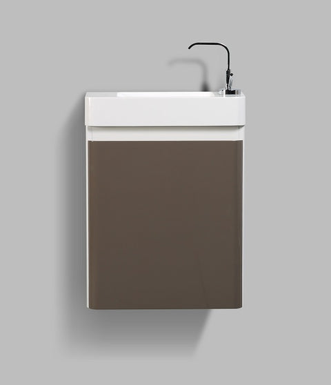 Clear Cube Milan 450 single door white gloss cabinet 450x180x450