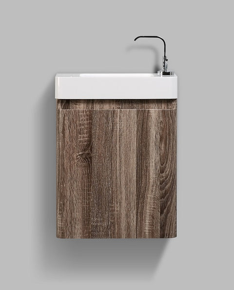 Clear Cube Milan 450 single door white gloss cabinet 450x180x450