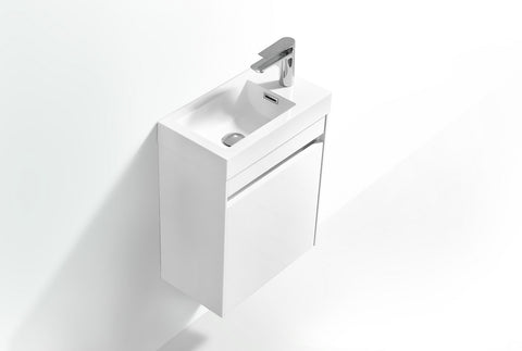 Gio Simplicity 460 520x454x256 one door floating cabinet with basin