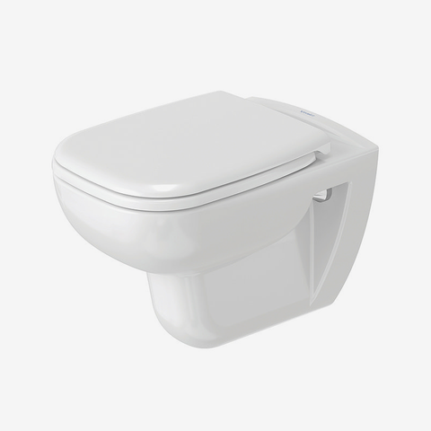 Duravit D-Code Toilet wall mounted seat&cover,hinges s/steel Box Set 56x40x44