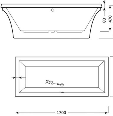 Cobra Cubo Bath and Skirt Freestanding.