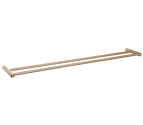 Blutide Double Towel Rails Brushed Brass – 800mm | Sage Accessories