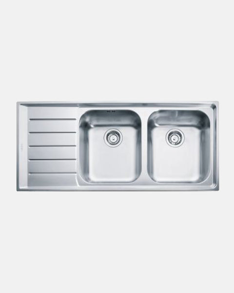 Franke Neptune NEX621 LHD double bowl with Overflow and Tap Hole
