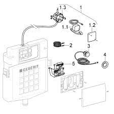 Geberit installation set for WC flush controls with electronic flush actuation