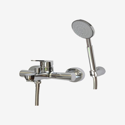 Blutide Bore tide single lever wall type bath diverter mixer with handshower and bracket