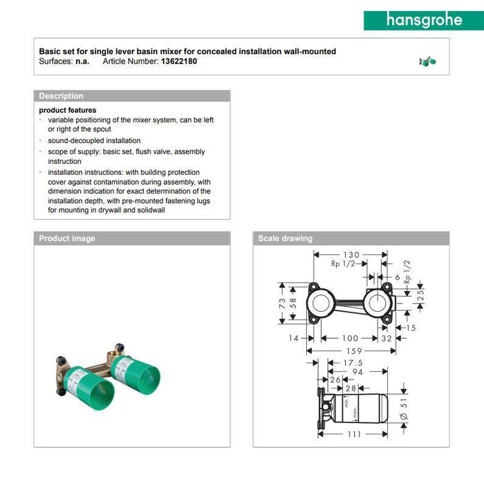 Hansgrohe i-box for mixer and spout