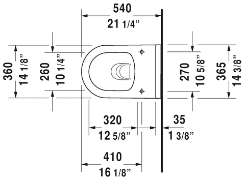 duravit stark 3 rimless wall mounted pan only duo fix