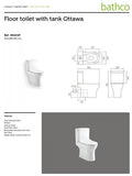 Bathco Ottawa toilet close couple + Soft close seat