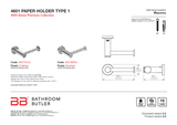 Bathroom Butler 4600 Matt Black Paper Holder Type1