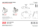Bathroom Butler 4600 Paper Holder Type II + Flap