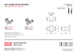 Bathroom Butler 4600 Robe Hook Double