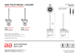 Bathroom Butler 4600 Matt Black Toilet Brush + Holder
