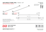 Bathroom Butler 4600 Single Rail - 1100