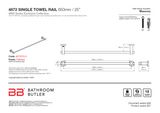 Bathroom Butler 4800 Single Rail - 650