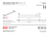 Bathroom Butler 4800 Double Rail - 650