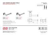 Bathroom Butler 8500 Paper Holder Type I