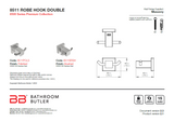 Bathroom Butler 8500 Robe Hook Double