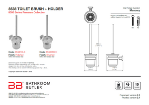 Bathroom Butler Matt Black Toilet Brush + Holder