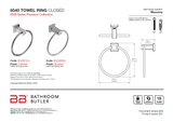Bathroom Butler 8500 Towel Ring Closed