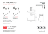 Bathroom Butler 8500 Towel Ring Open