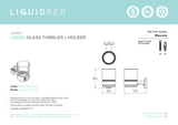 Liquid Red 2332 Lavish Glass Tumbler + Holder - Chrome