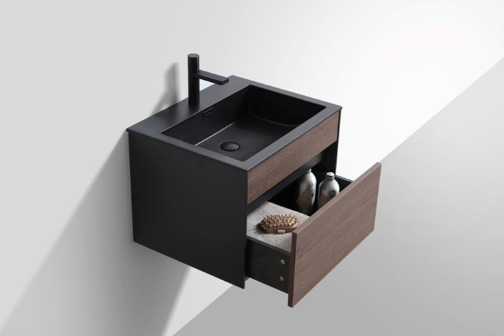 Gio Simplicity 600 cabinet & charcoal basin