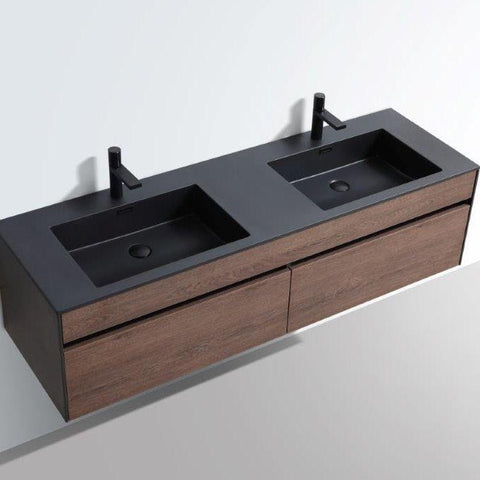 Gio Simplicity 1200 Cabinet & charcoal double basin