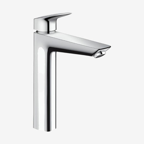 Hansgrohe Logis 190 raised single lever basin mixer with pop up waste