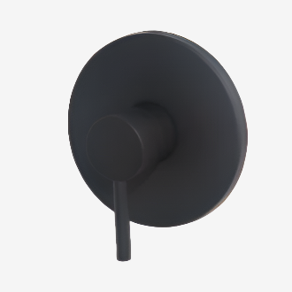 Blutide Moon black concealed shower mixer