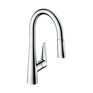 Hansgrohe Talis S 200 single lever sink mixer with pull-out spray round neck