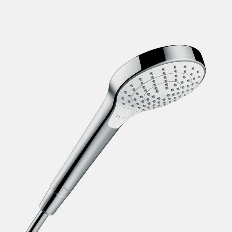 Hansgrohe Croma Select S Vario handshower ecosmart white and chrome