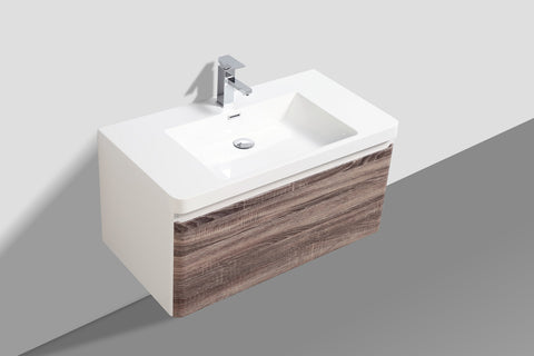 Clear Cube Milan 900 wall hung vanity unit - single drawer - soft close