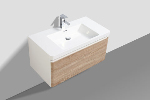 Clear Cube Milan 900 wall hung vanity unit - single drawer - soft close