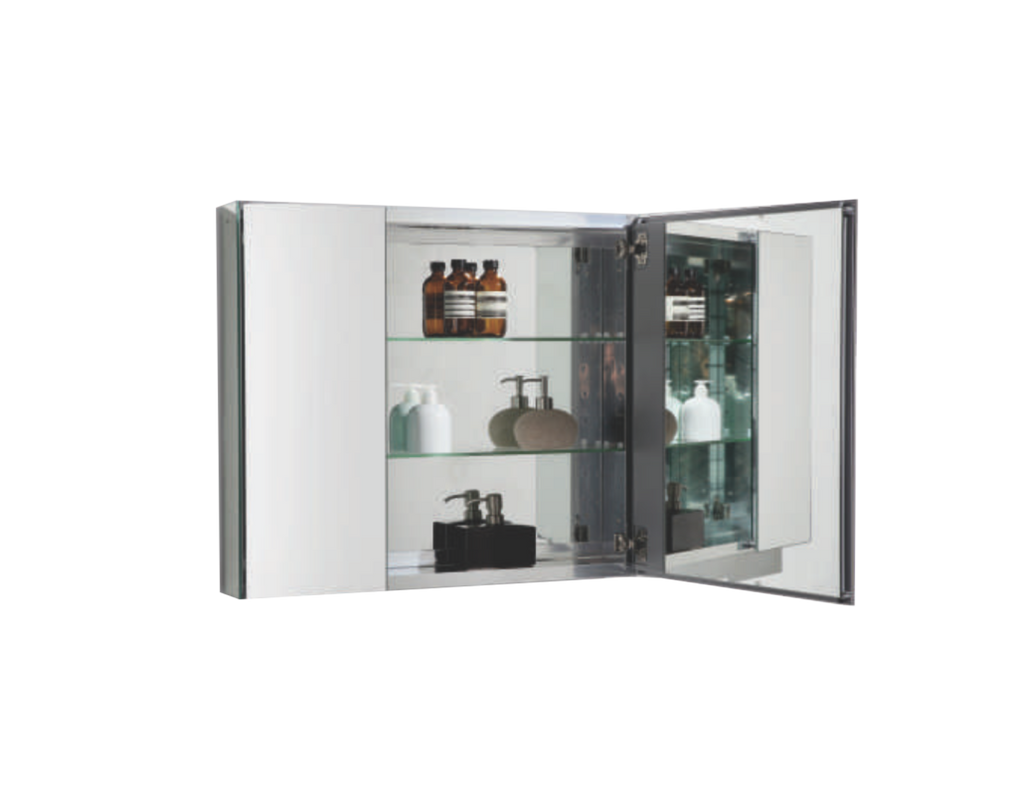 Gio Mirror Cabinet 750X660X127 - Aluminium