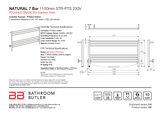 Bathroom Butler Natural 7 Bar BPS Straight PTS