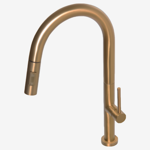 Blutide Neo brushed brass pull out sink mixer