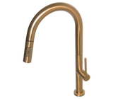 Blutide Neo brushed brass pull out sink mixer