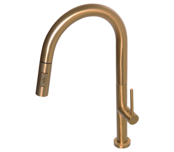 Blutide Neo brushed brass pull out sink mixer